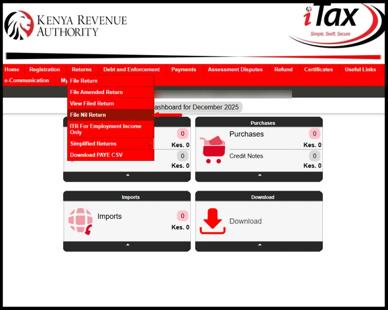 File Nil Return