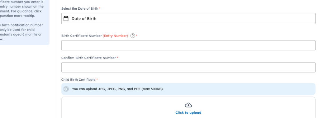 upload certificate