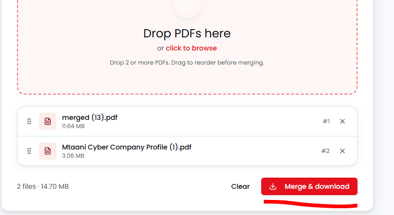 merge and download